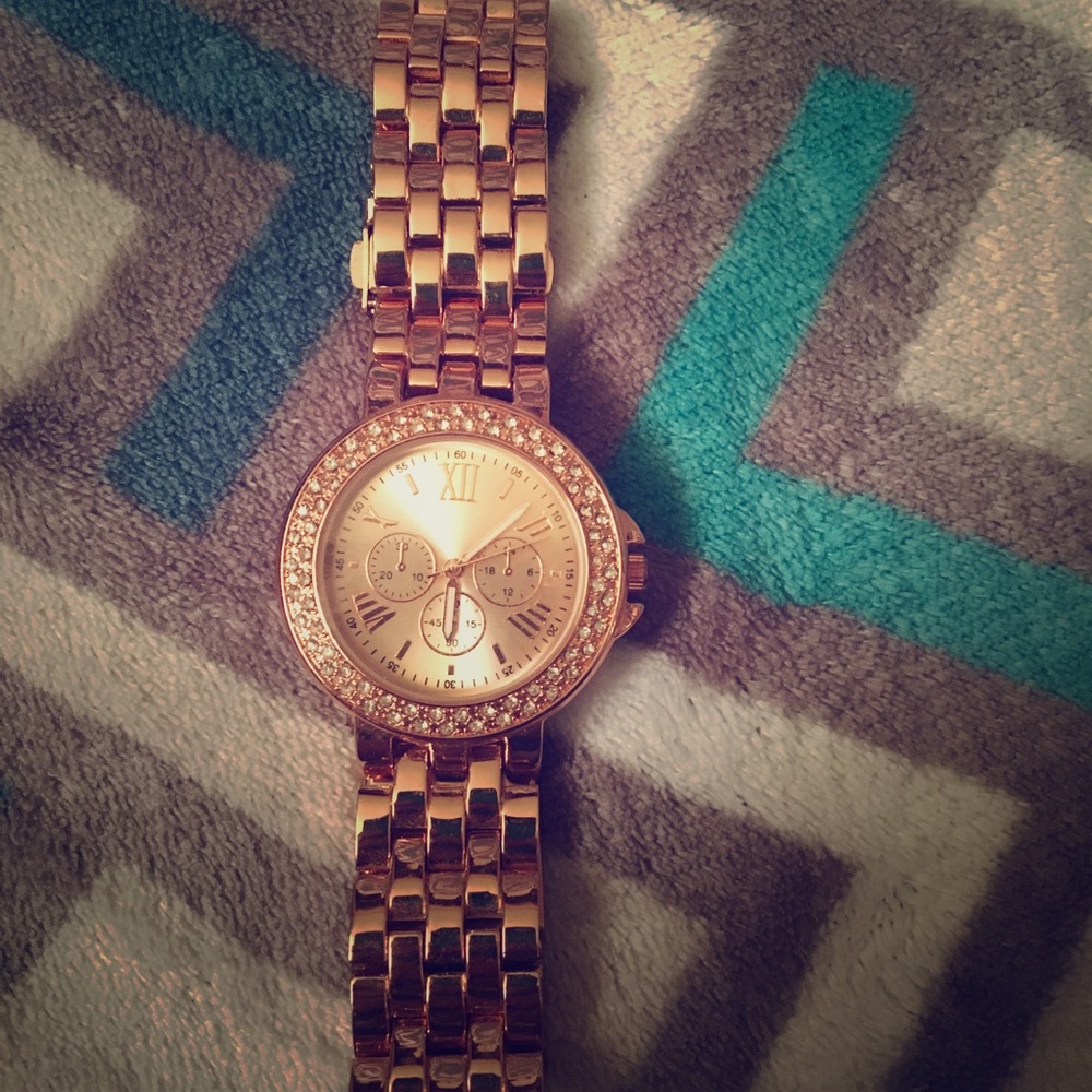 Rose gold watch